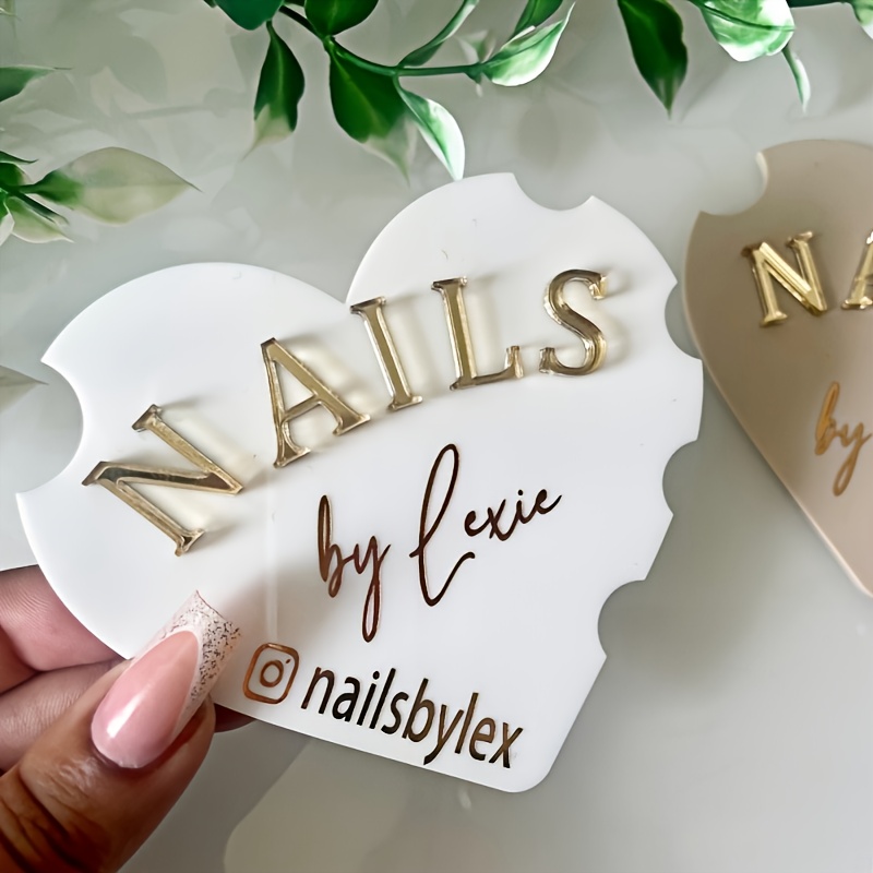 1 kos Personalizirana Tablica z Imenom Umetnika Nohtov - Črka za Personalizirano Ogledalo , Brez Sestavljanja, Profesionalna Dekoracija Nohtov,