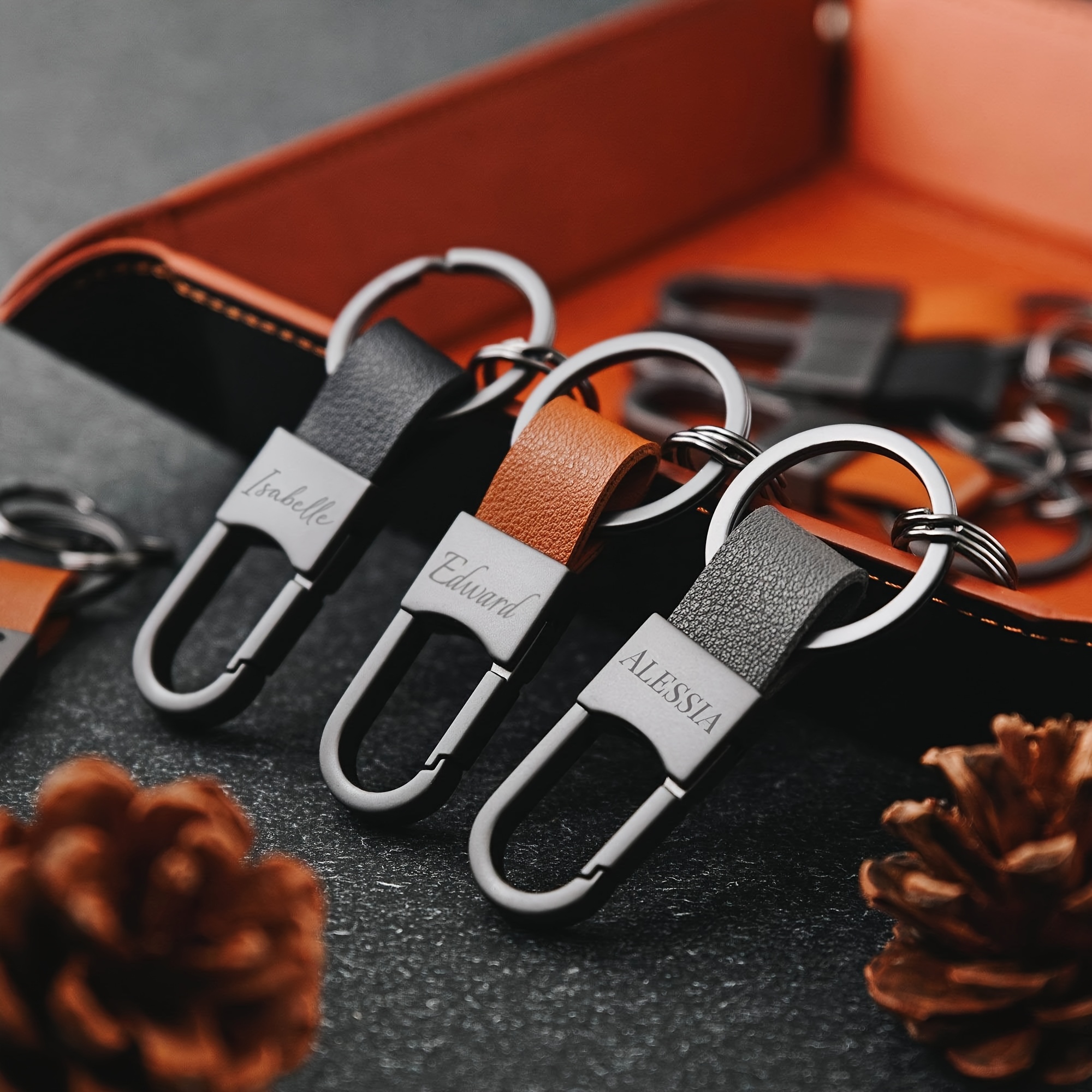 TEMU Personalized Metal Keychain, Name Engraved Keychain, Personalized Keychain Key Chain Custom Engraved Car Accessories Keychain Groomsmen Gift For