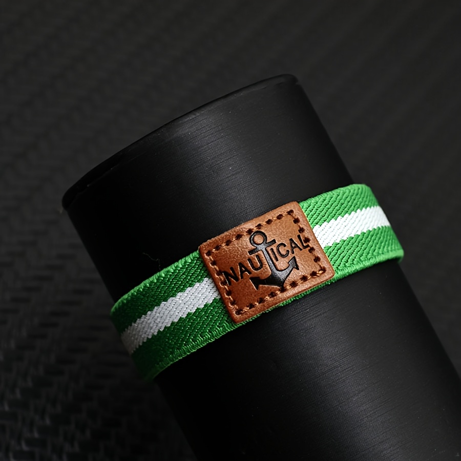 Image of A Woven Bracelet Featuring An Anchor Design, A Sweat-resistant Band For Sports Enthusiasts, Elastic, Suitable For Men's And Women's Unique Styles