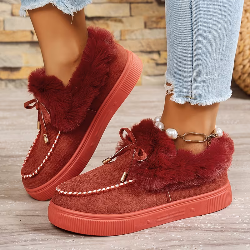 womens fleece lined slippers warm and comfortable leopard print insulated shoes womens winter footwear Product details 0