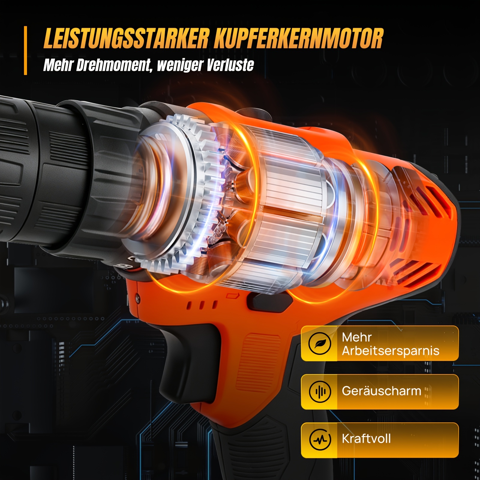 21v akku-bohrschrauber, elektro-schrauberbohrer, akku-bohrschrauber-set mit 2 akkus ladegerät, 2-stufige geschwindigkeitsregelung, 45 n. ., 25+1 drehmoment, 3/8 selbstaufnehmende spannbohfutter-kombibohrmaschine mit 29-teiligem bohrer-set, 1 werkzeugkasten, led-licht für heimwerkerprojekte