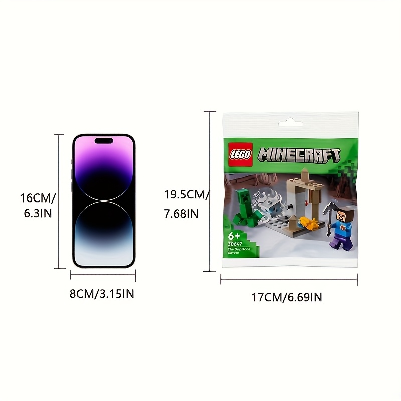 LEGO Minecraft 30647 The Dripstone Caverns - Steve & Creeper Adventure Set, 30+ Building Blocks, Durable Polyethylene Toy for Ages 6+, Mixed Colors, Perfect for Holidays & Gifts, Holiday Gift Item | Adventurous Theme | Durable Polyethylene