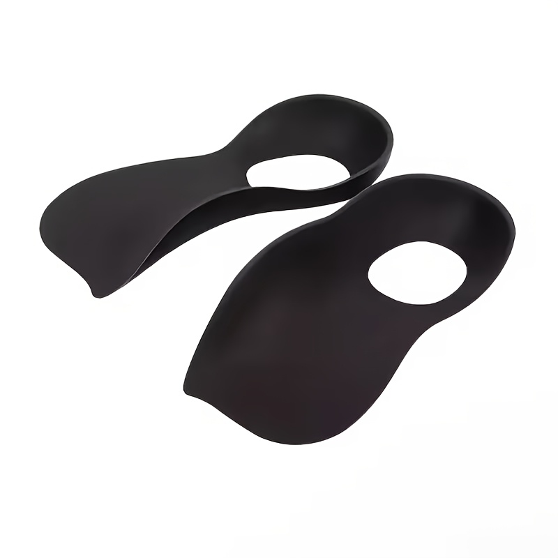 TEMU 2pcs Set Of Massage Heel Pads, Shock-absorbing Insoles, Black And White Half-size Insoles, Comfortable And Pressure-, Providing Support For The