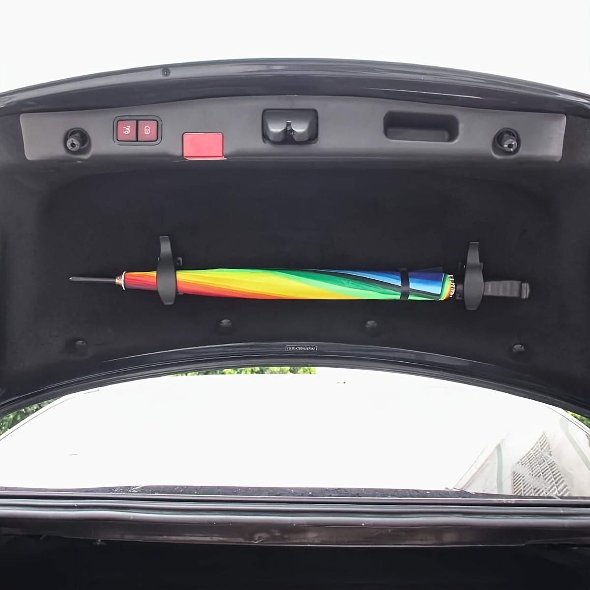 2pcs Multi-Purpose Car Hooks - Umbrella & Storage Clip for Seat Back, Trunk Organizer, Non-Waterproof Plastic, Box,Cabinet,Rack for Outdoor Storage