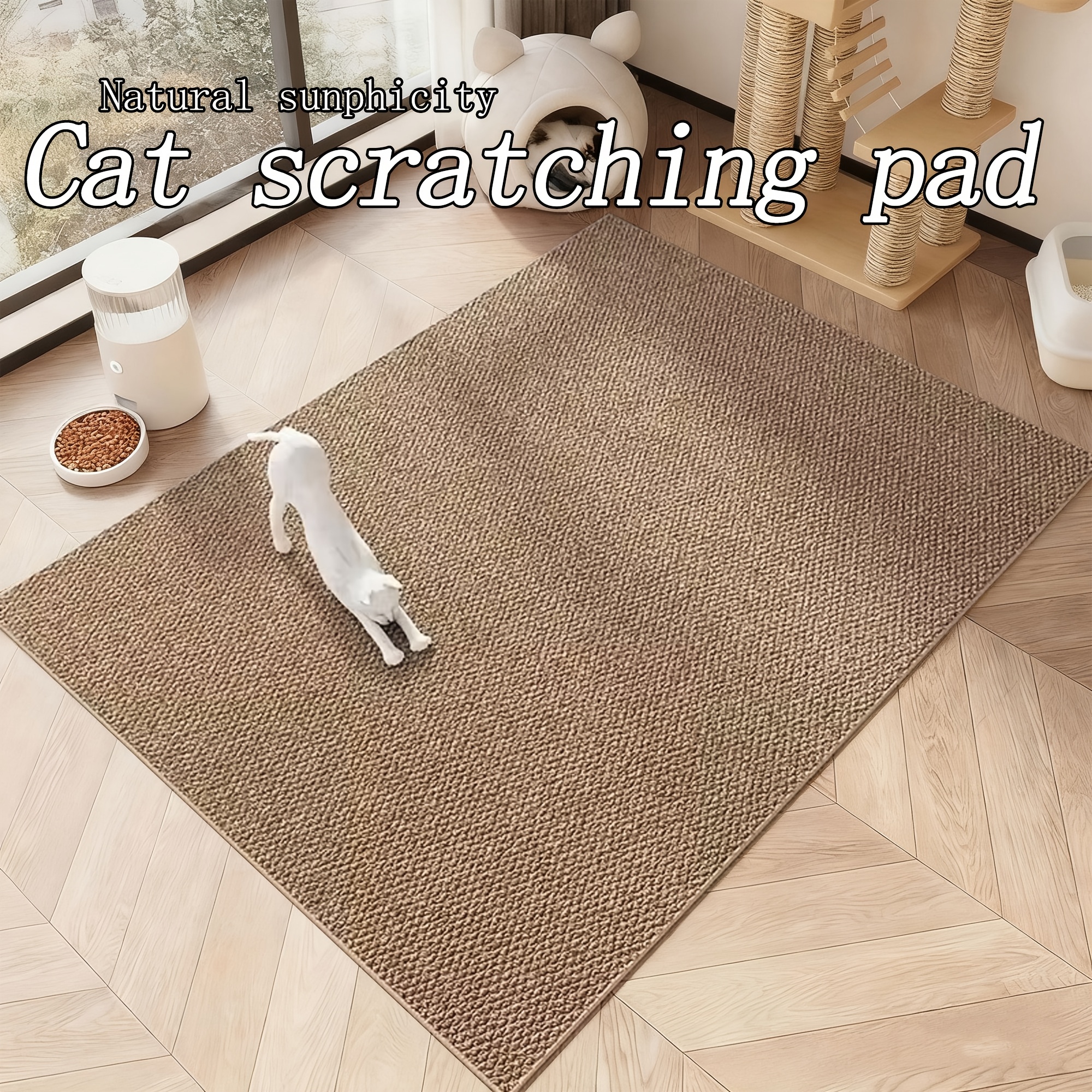  . katzenkratzmatte im sisal-design, waschbar, möbel schutz, anti-kratz schutz, katzenkratzmatte, futtermatte