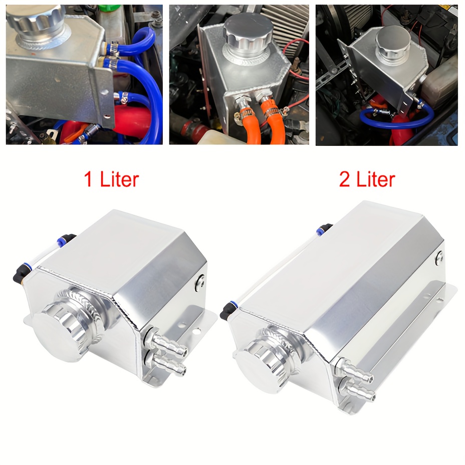 

1l/2l Aluminum Radiator Coolant Expansion Tank, High- Engine , Overflow Water Storage For Vehicle Performance Enhancement