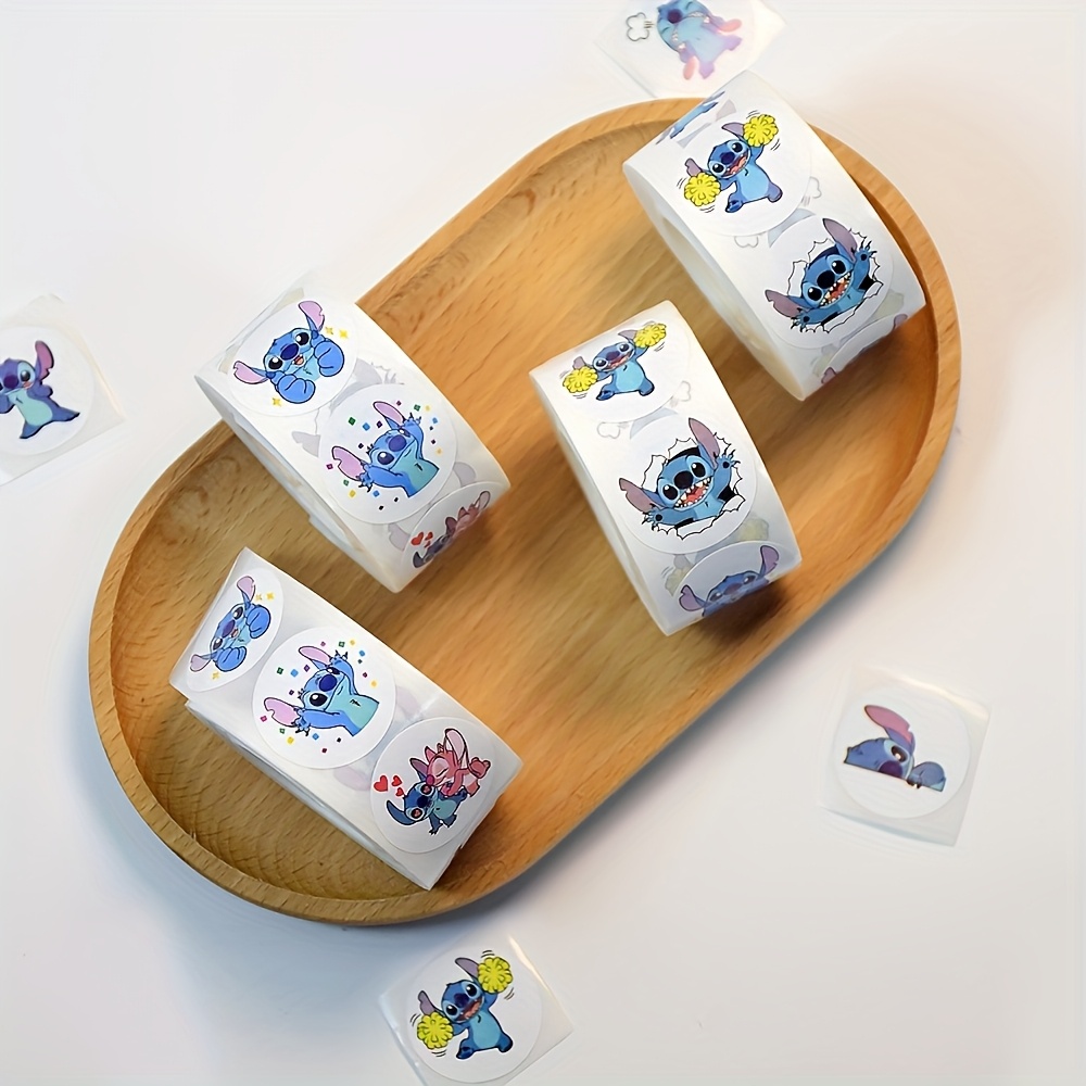 

A Roll Of 500 Stickers Showcasing Disney's Stitch And , Embellishing Your Creative Journals.