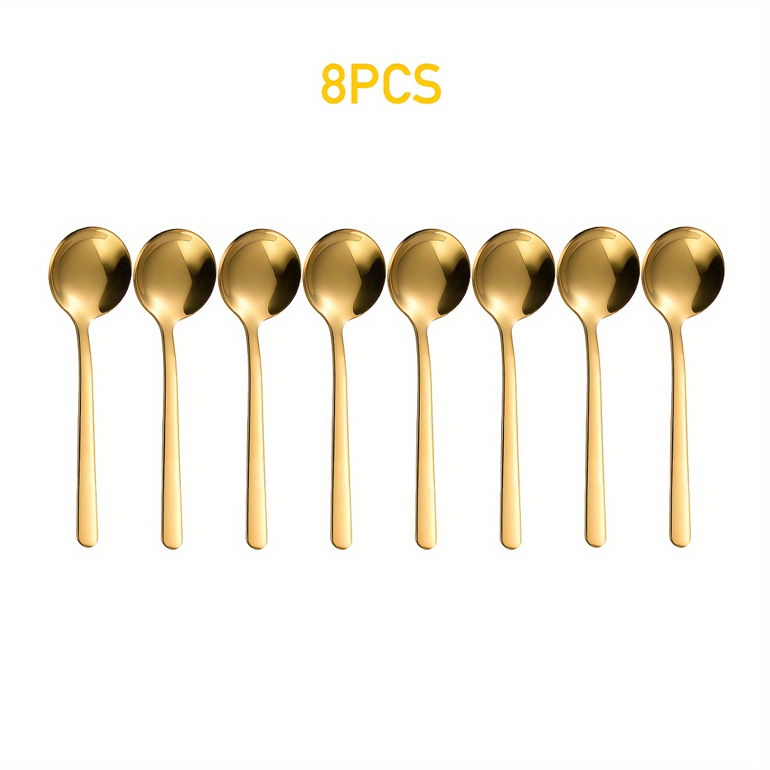 TEMU 8/16-pack 304 Stainless Steel Mini Espresso Spoons, Cute Cappuccino Coffee Spoons, 10cm Mini Coffee Spoons, Durable Seasoning Spoons, Dessert