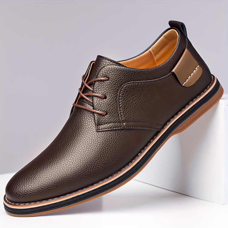 Zapatos Casuales de Negocios para Hombres, Oxford de Vestir con Cordones y Caña Baja para Ocasiones Formales - Ropa de Oficina - Bodas y Fiestas de Navidad