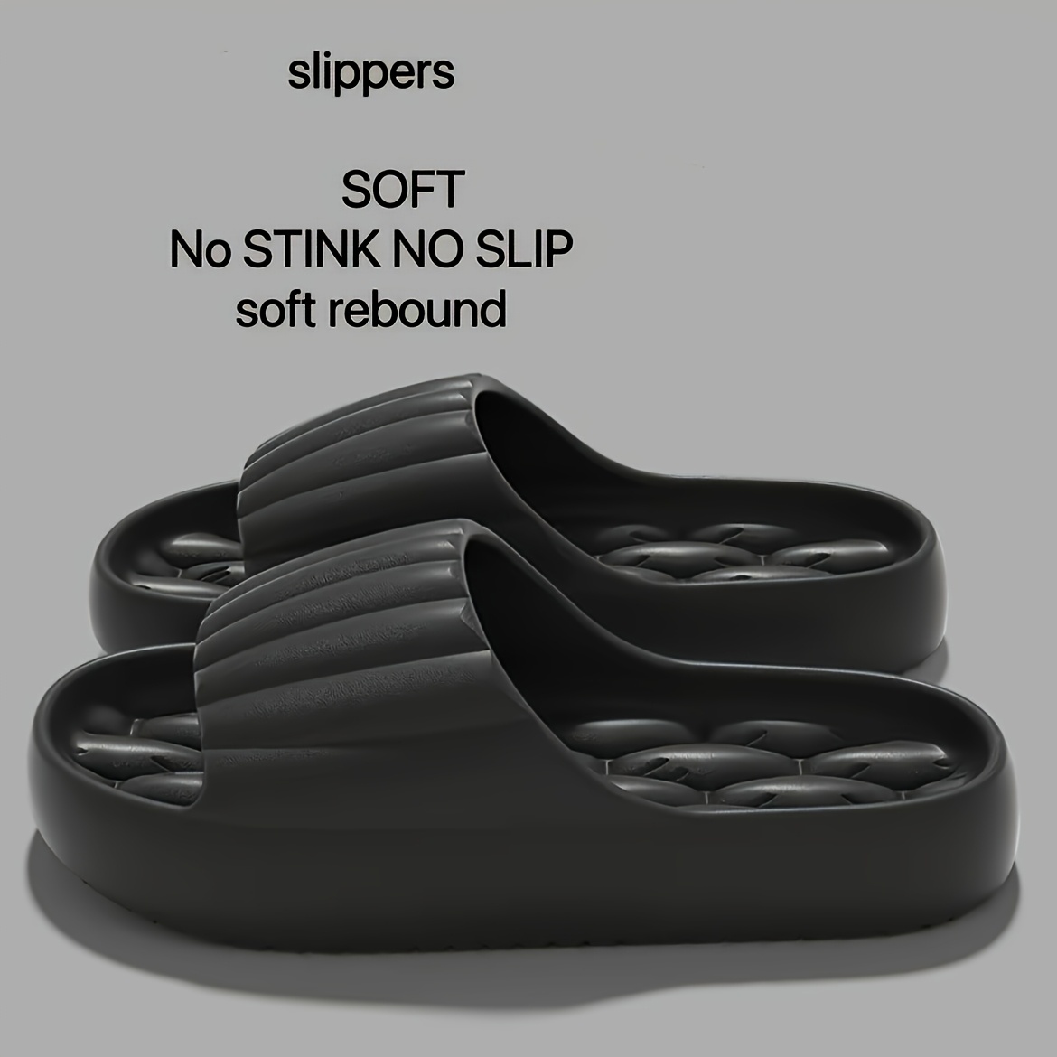 TEMU Women's Slip-on Slippers - Soft, Quick-drying Water Shoes For Home, Beach, And Light-colored Shower Slippers - Lightweight And Durable, Suitable