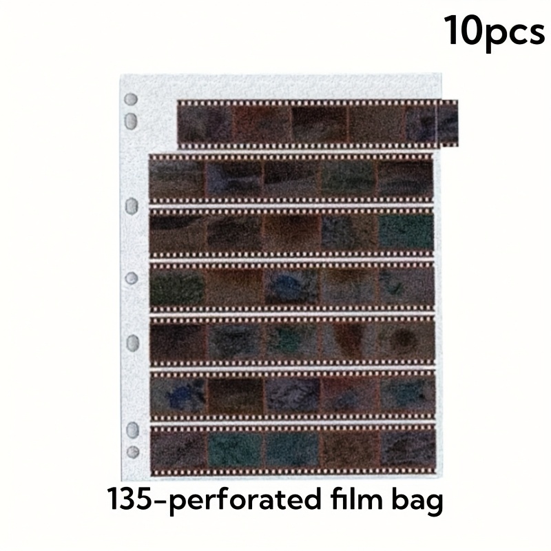 TEMU 10 pièces Pages de stockage pour , sacs à film perforés, protection pour diapositives et blanc, conservation de films, stockage de , qualité