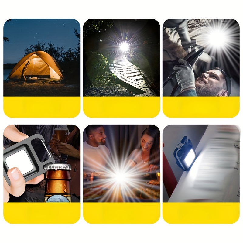 Mini Lampe De Poche 1pc, Lampe De Poche En Plastique LED Rechargeable Par  USB, Petit Porte-clés Extérieur, Accessoires D'éclairage De Camping En  Plein Air - Temu France