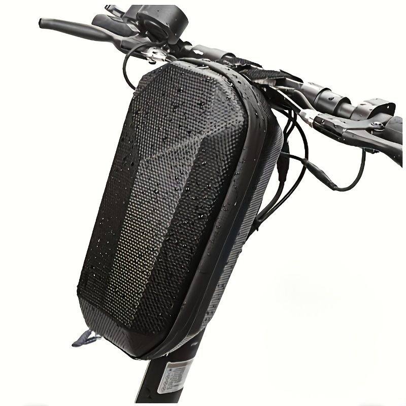 TEMU Electric Scooter Handle Storage Bag - Durable Eva Shell, Large Capacity Detachable Design, Suitable For Bicycles And Balance Bicycles