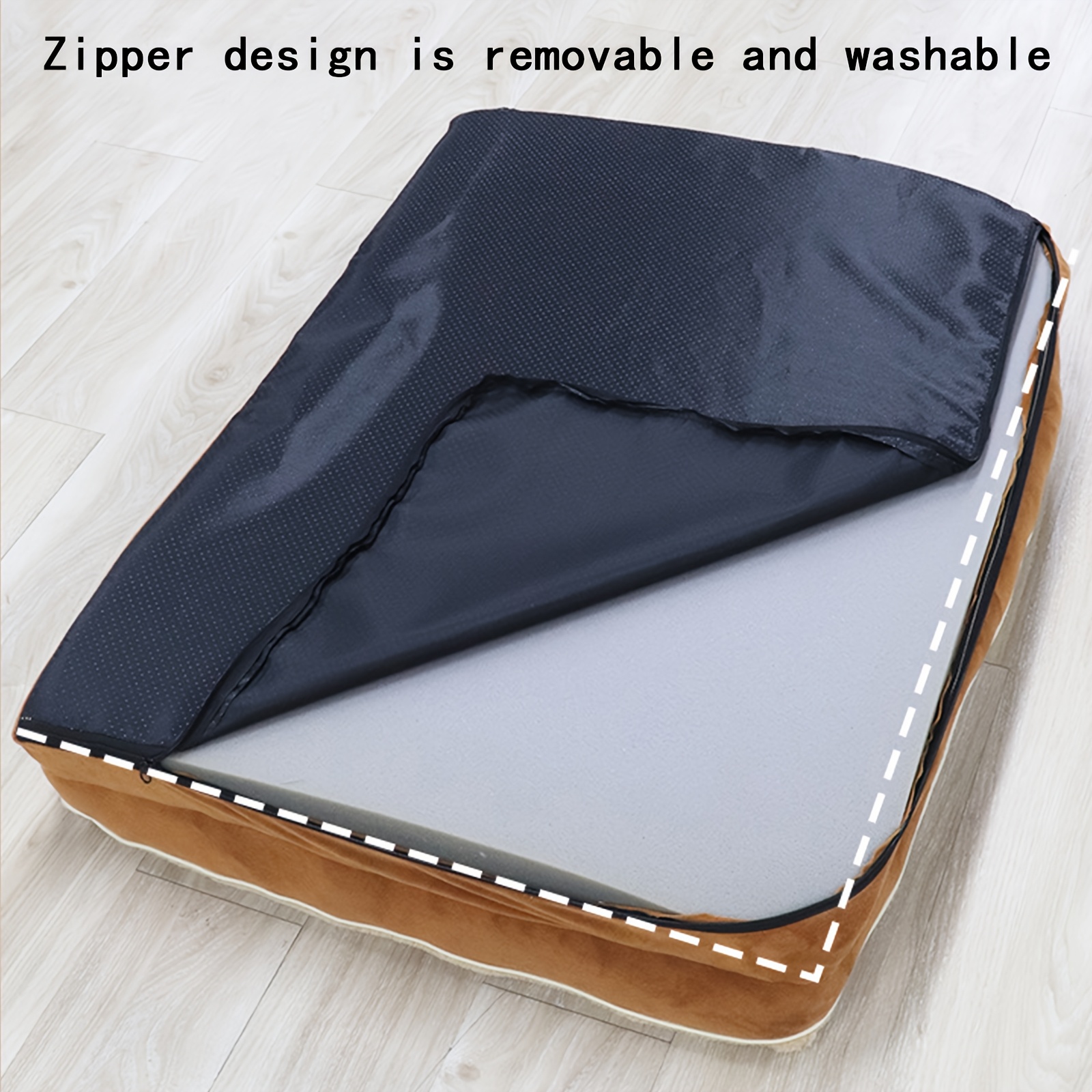 luxury plush dog bed sofa soft washable     in deep gray   small to large breeds cozy and durable polyester design Product details 5