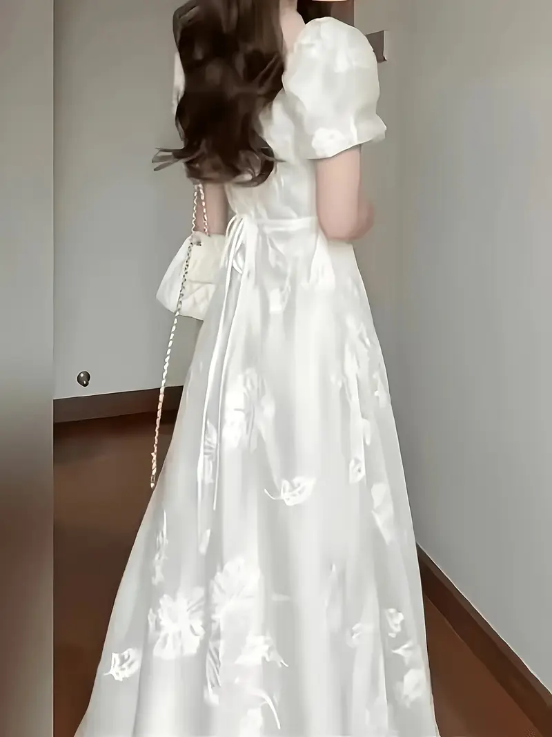 french embroidery square collar embroidered dress womens - Temu french embroidery square collar embroidered dress womens - Temu