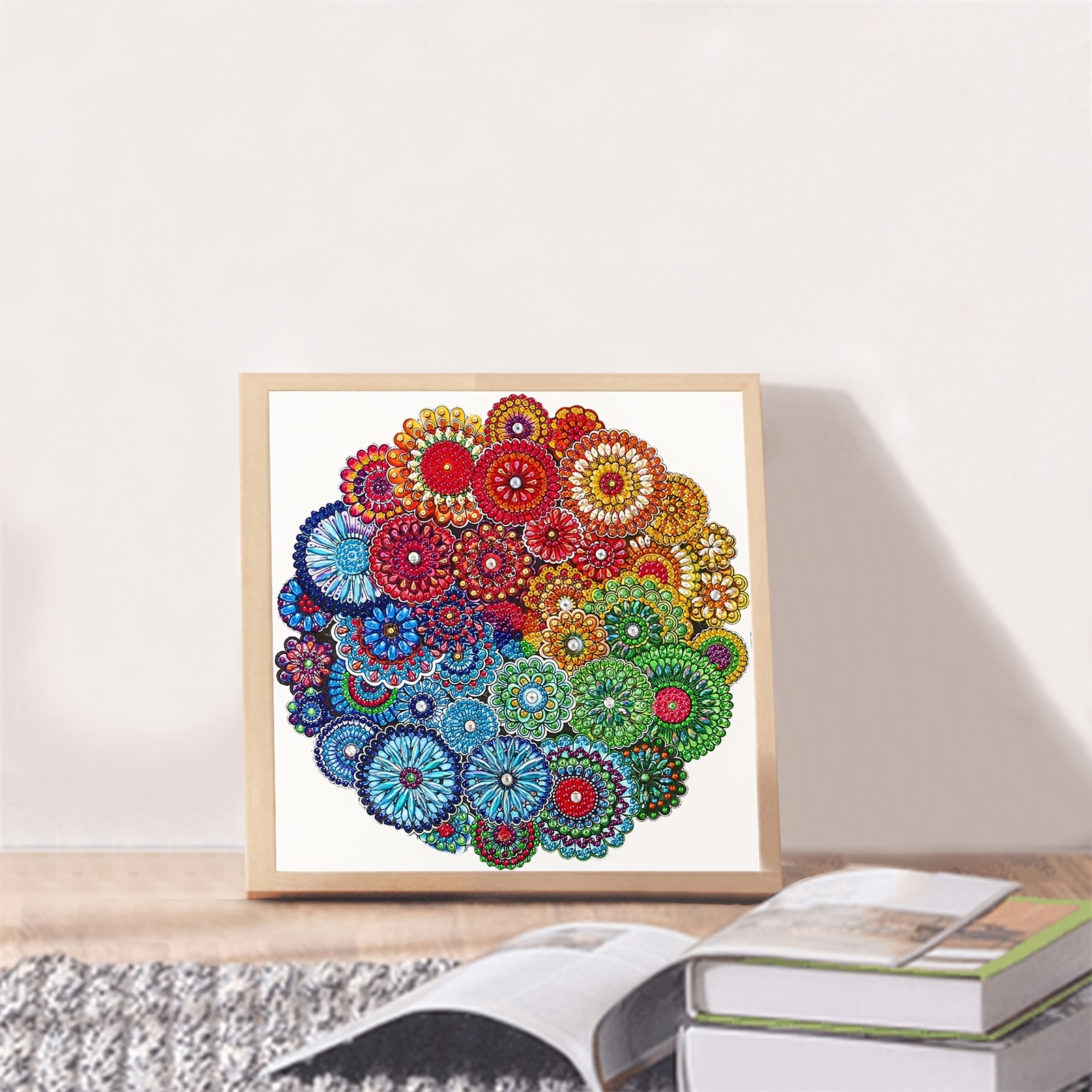 

Mandala Flower 5d Diy Kit - Crystal Art, Special Shaped Mosaic Craft For Home Wall Decor, Handmade Gift Idea, Diamond Art Kits