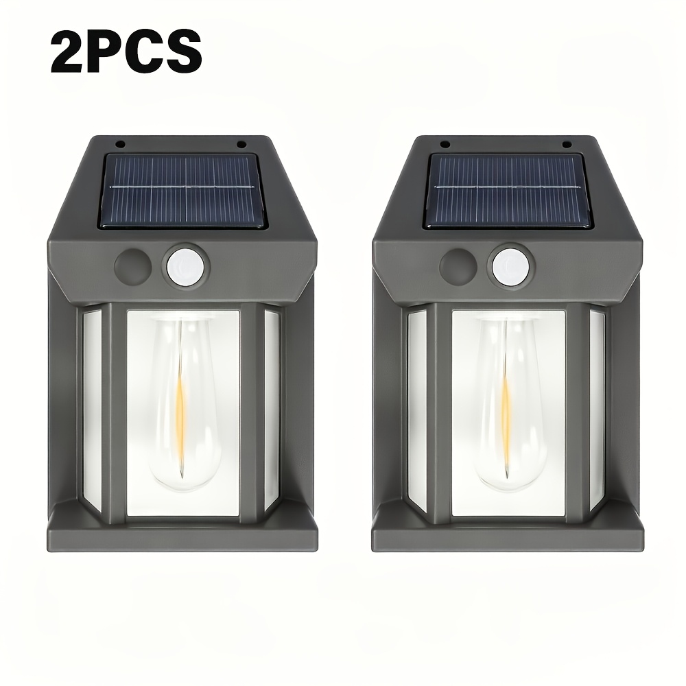 TEMU 2-pack Commercial Solar Wall Lights For Outdoor Use Light-sensor Solar Wall Lights With Motion Detection Exterior Wall Light Strip With Motion