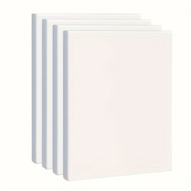 

4pcs Stretched Canvas, 8 X 10 Inches ( 20 X 25 Cm) Square Blank Canvases, 100% Cotton Canvases For Painting, 8 Oz Gesso-primed