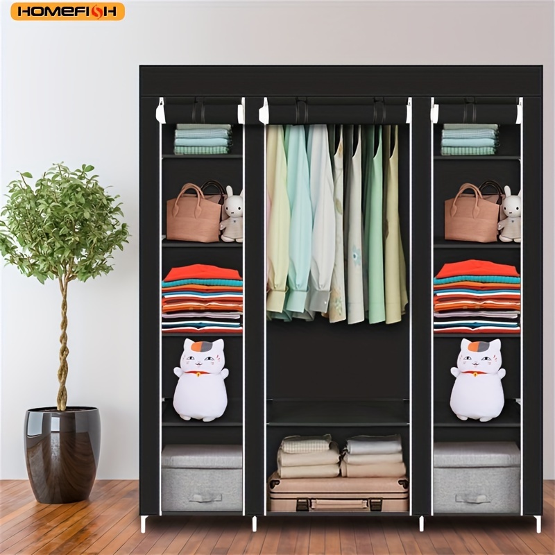 

69" Portable Clothes Closet Organizer Non-woven And To And