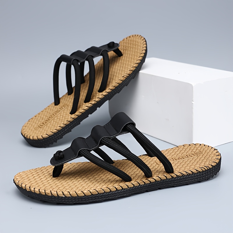 sandalias hombres chanclas moda diseño cuerda zapatos playa Temu