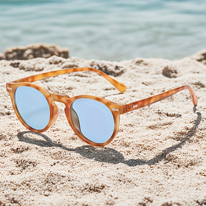 Sunglasses Lentes Para La Playa Gafas De Sol Redondas Polarizadas