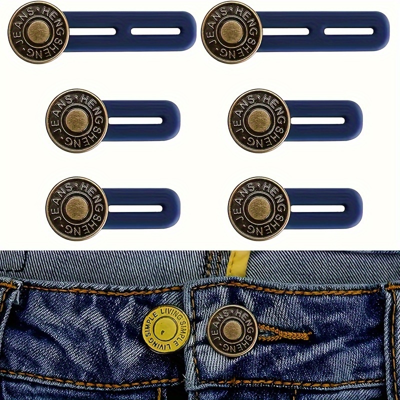 

6pcs Button Extenders For Jeans, Pants Extender For Women And Men, Button Extender For Jeans, Waist Extender, Instant Belt Extender For Jeans, Pants, And Shirt