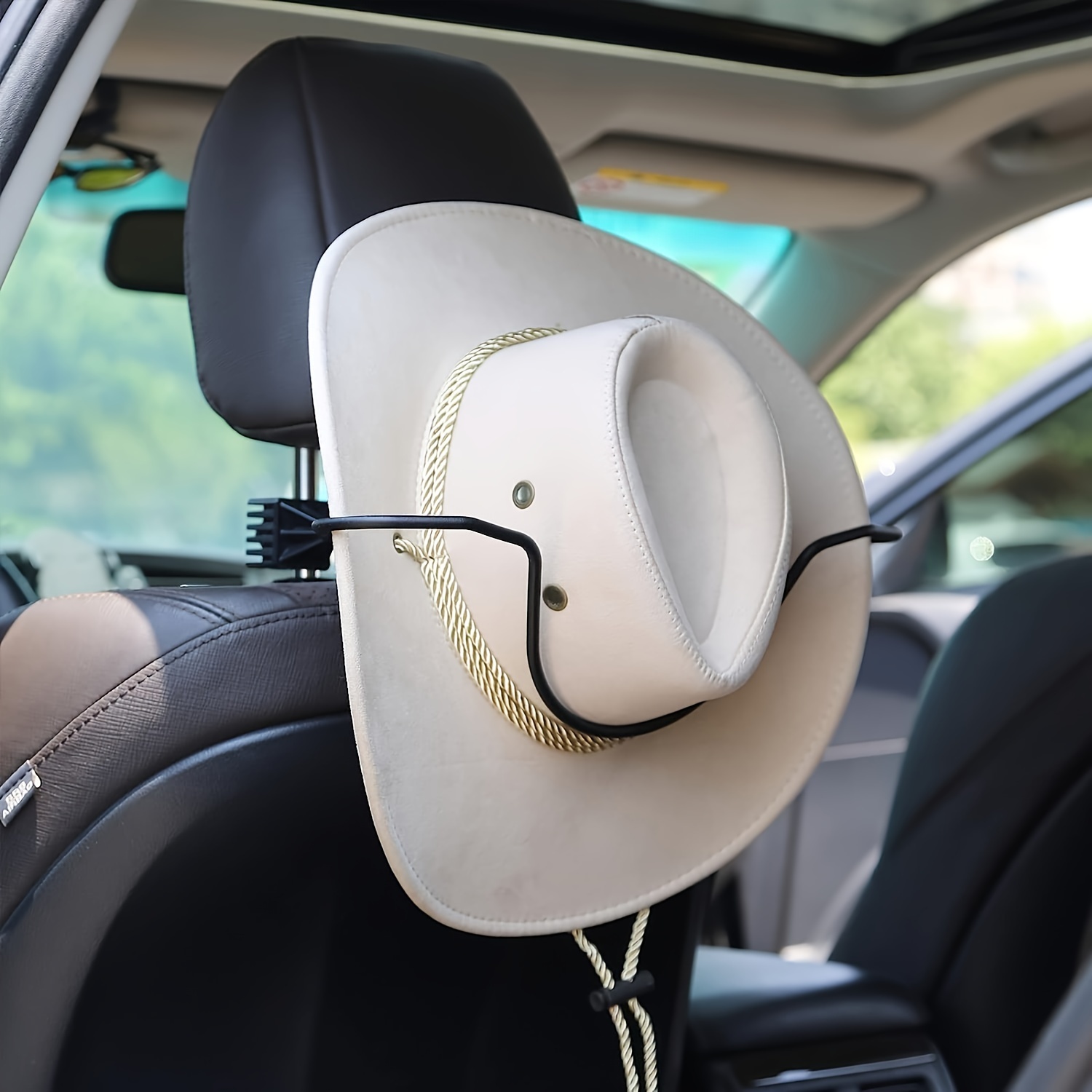 

Universal Car Hat Hanger: 1-piece, Stainless Steel, Suitable For Cowboy, Sun, And Baseball Hats