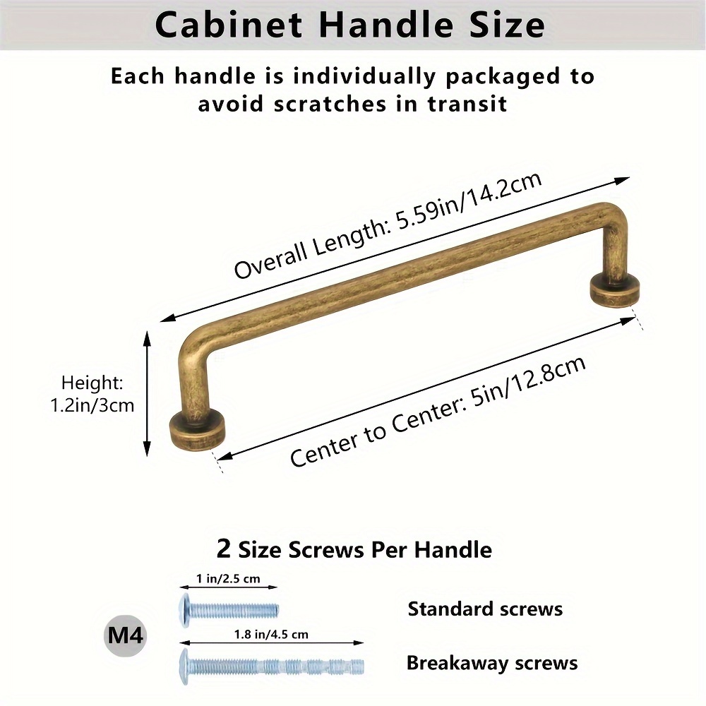 Kisangel 10er Set Schrankgriffe Vintage - Zinklegierung Griffe Im Retro-Design