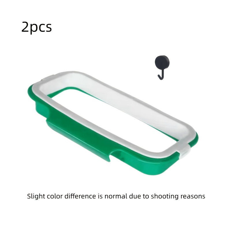 TEMU Ensemble de 2 pièces (1 poubelle et 1 crochet), support de sac poubelle de cuisine, support de sac en plastique pour porte d', peut suspendre un