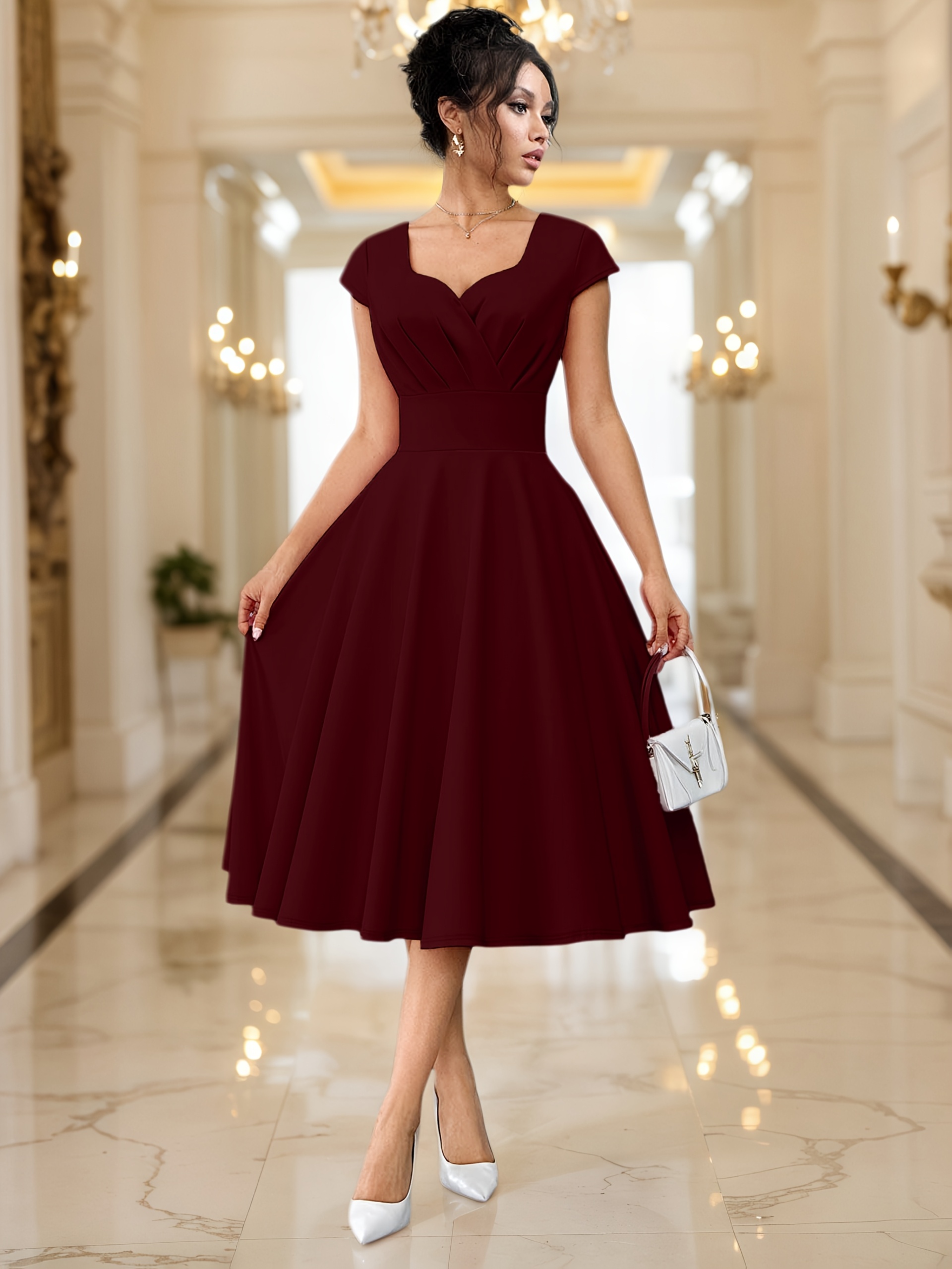 womens vintage wedding dress flattering fit formal Temu Philippines