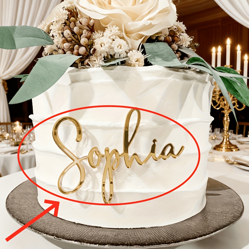 1 -Made Cake Topper,  , and Age, Exquisite Cake Topper,    , Wedding Place Name Cards, Custom Laser-Cut Name Tags, Acrylic Wedding Cards, Table Decor,   Custom Name Tags, Suitable for Christmas
