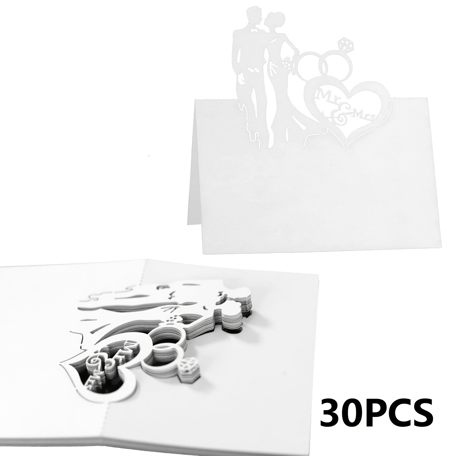 E-shop 30 weiße Platzkarten für Hochzeitsplätze, Hochzeitsort, weiße Papierplatzkarten für Hochzeit, Party, , leere Sitzplatzkarten, Platzkarten für