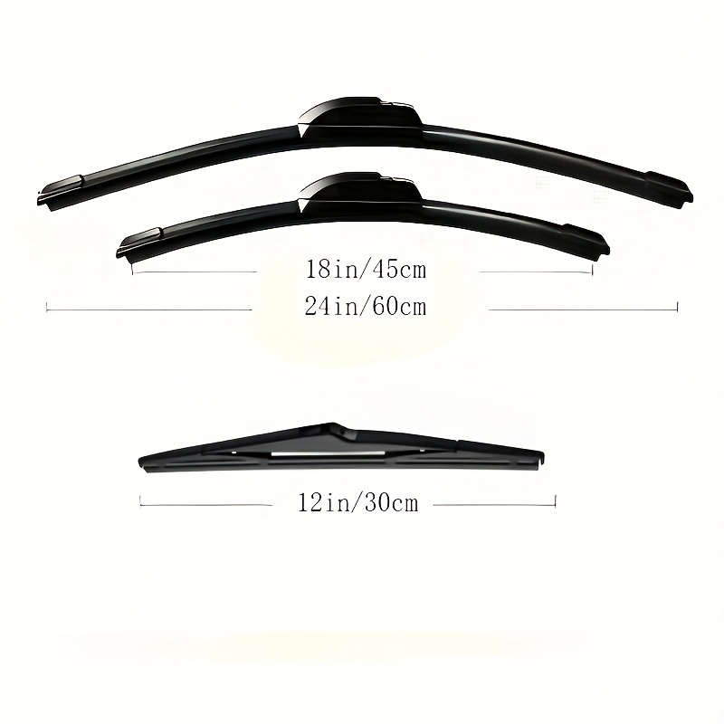 Image of For 2010-2015 Windshield Wiper Blades: Silent Hd Coated Rainproof, Original Equipment +18+12