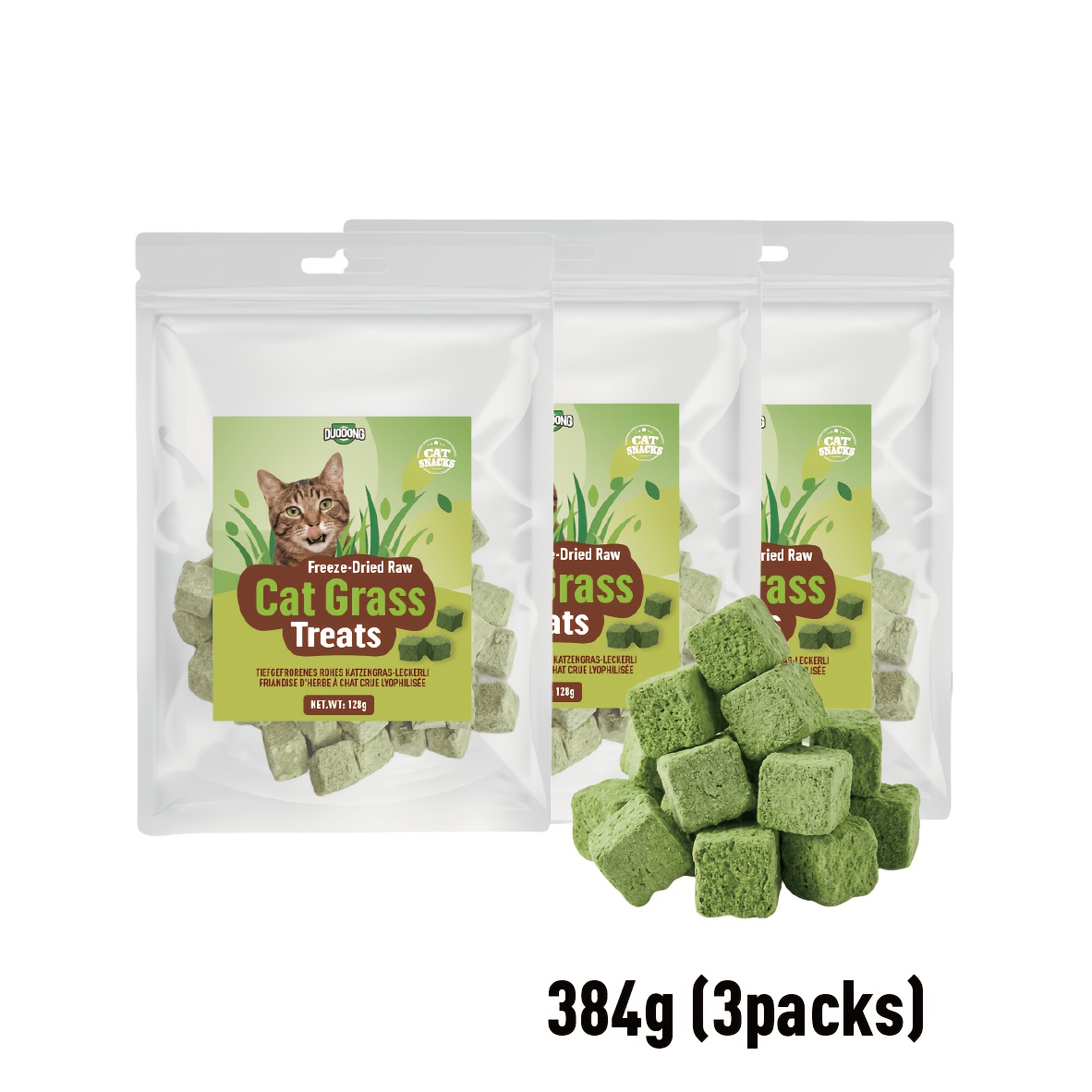 Freeze-dried Cat Grass Treats For Cats, Cat Grass Teething Stick Snacks For Cats, Hairball And