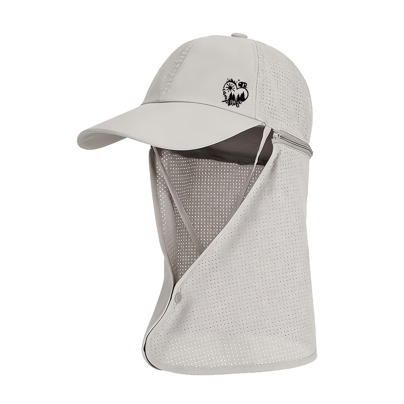 TEMU Men's Outdoor Camping Sun Shade Summer Hat, Casual Sports Fashionable Trendy Detachable Hat, Women's Versatile Hat