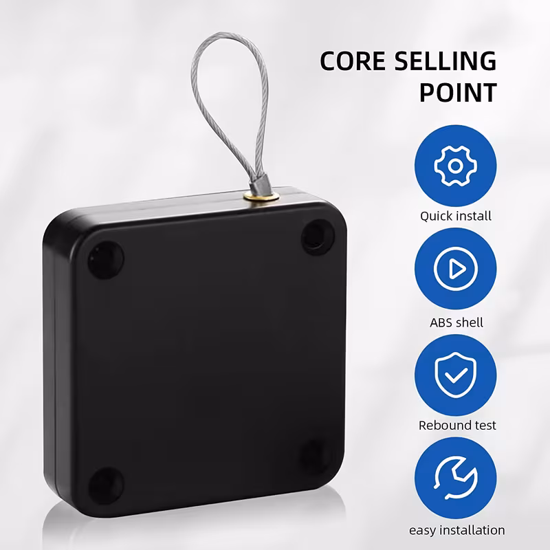automatic door closer with adjustable strength punch free quiet sliding screen auto door closer with drawstring for bathroom bedroom home office Product details 3