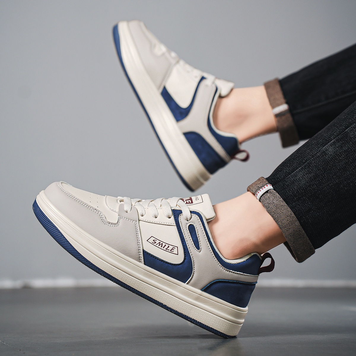 YAMEPP Zapatillas Bajas para Hombre con Parte Superior y Suela Acolchada - Deportivas con Detalles Deportivos, Adecuadas para Exteriores/Urbano/Casual, Skateboarding, Negocios y Atuendos Informales - Calzado Cómodo con Cordones para Cualquier Terreno