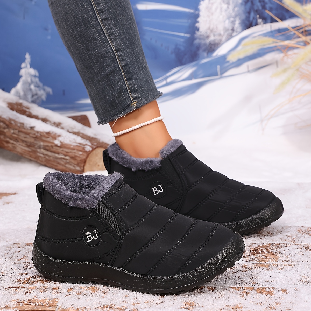 Ultra-Warm Winter Boots with Thick Sole