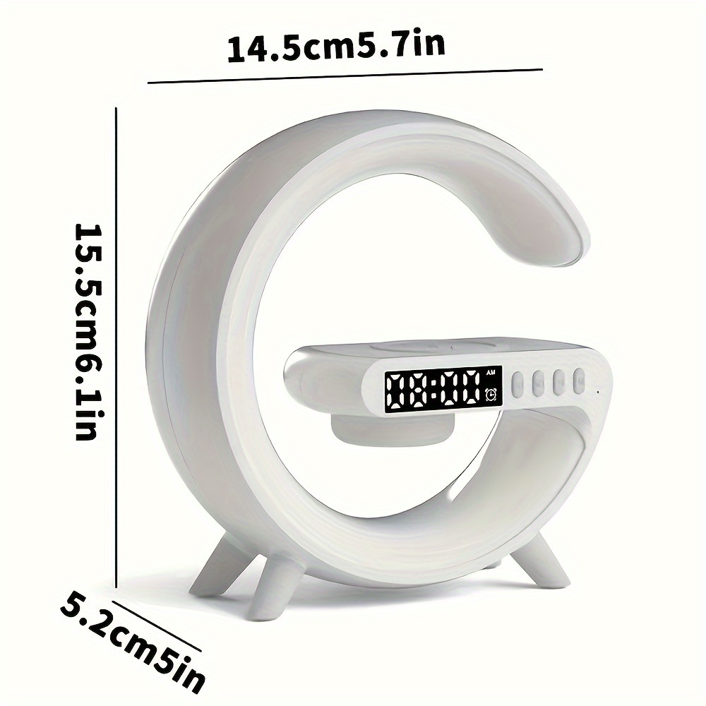  wireless g type speaker with desk lamp night light usb rechargeable wireless enabled bedroom ambiance details 3