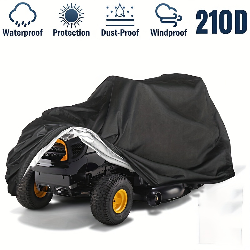 

1pc Riding Lawn Mower Cover, Waterproof Heavy Duty Cover Fits And Universal Fit For Outdoor Sun Uv Rain Snow Protector