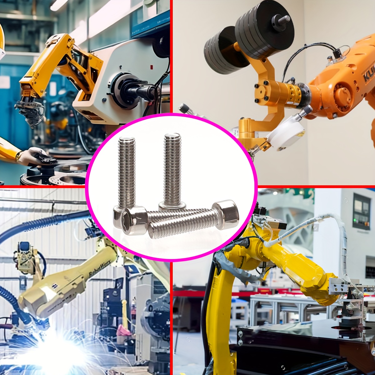 Juego de 480 piezas de tornillos y tuercas hexagonales de acero inoxidable - M2, M3, M4, M5, cabeza hexagonal - Incluye llave de fregona plana