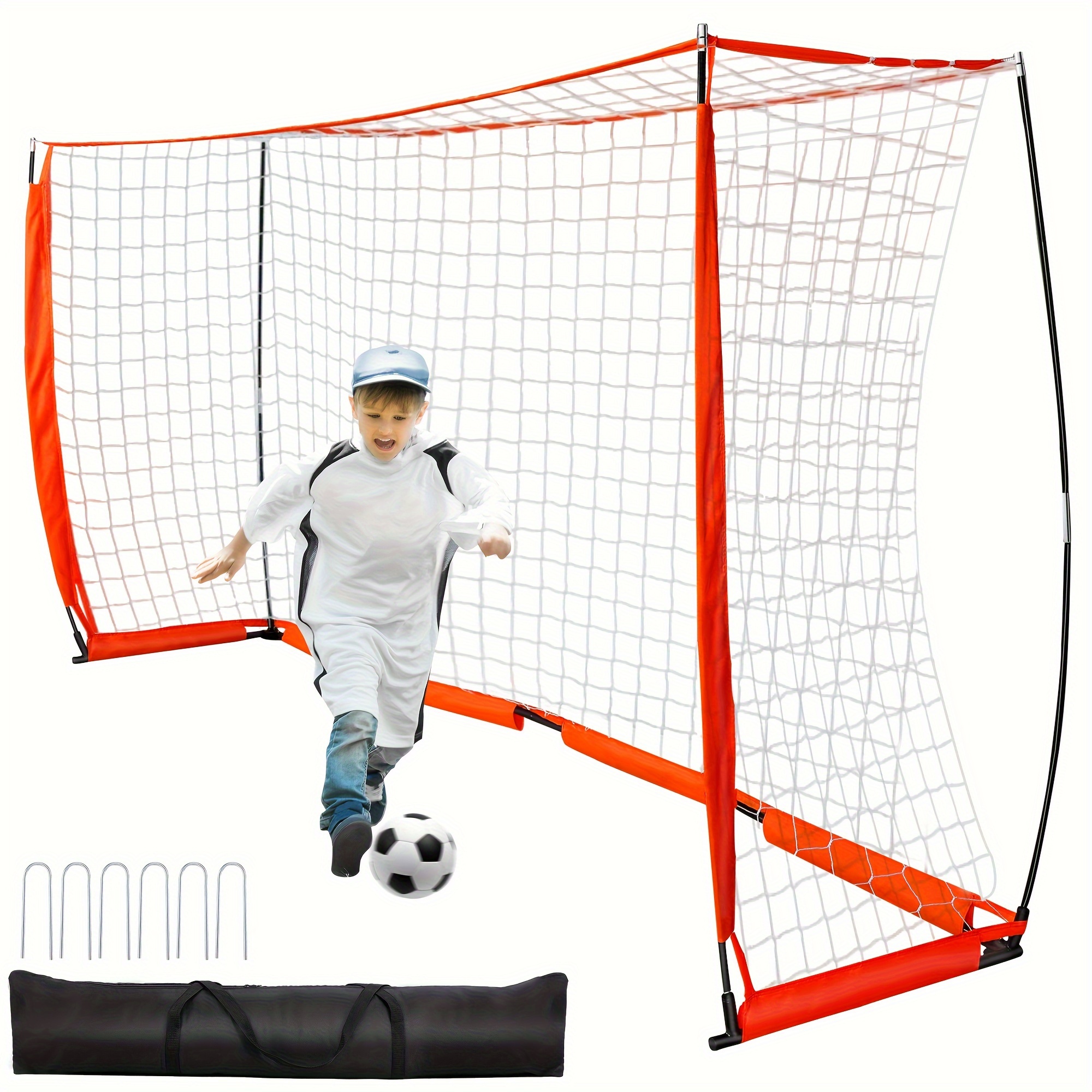 

Soccer Goal, Rengue 8x5ft/12x6ft Portable Soccer Goal Net For Teens/adults, Quick Set Up Large Soccer Goal, Portable Collapsible Full Size Soccer Goal, 1 Goal + 1 Carry Bag