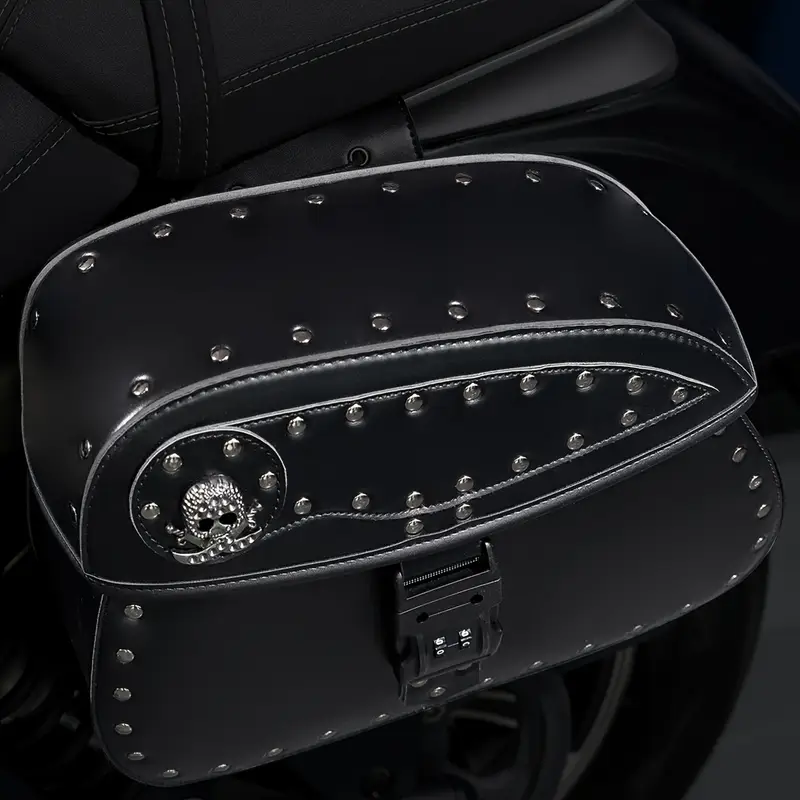 Motorrad Satteltasche Werkzeugrolle Seiten Gepäckrolle PU Leder Für