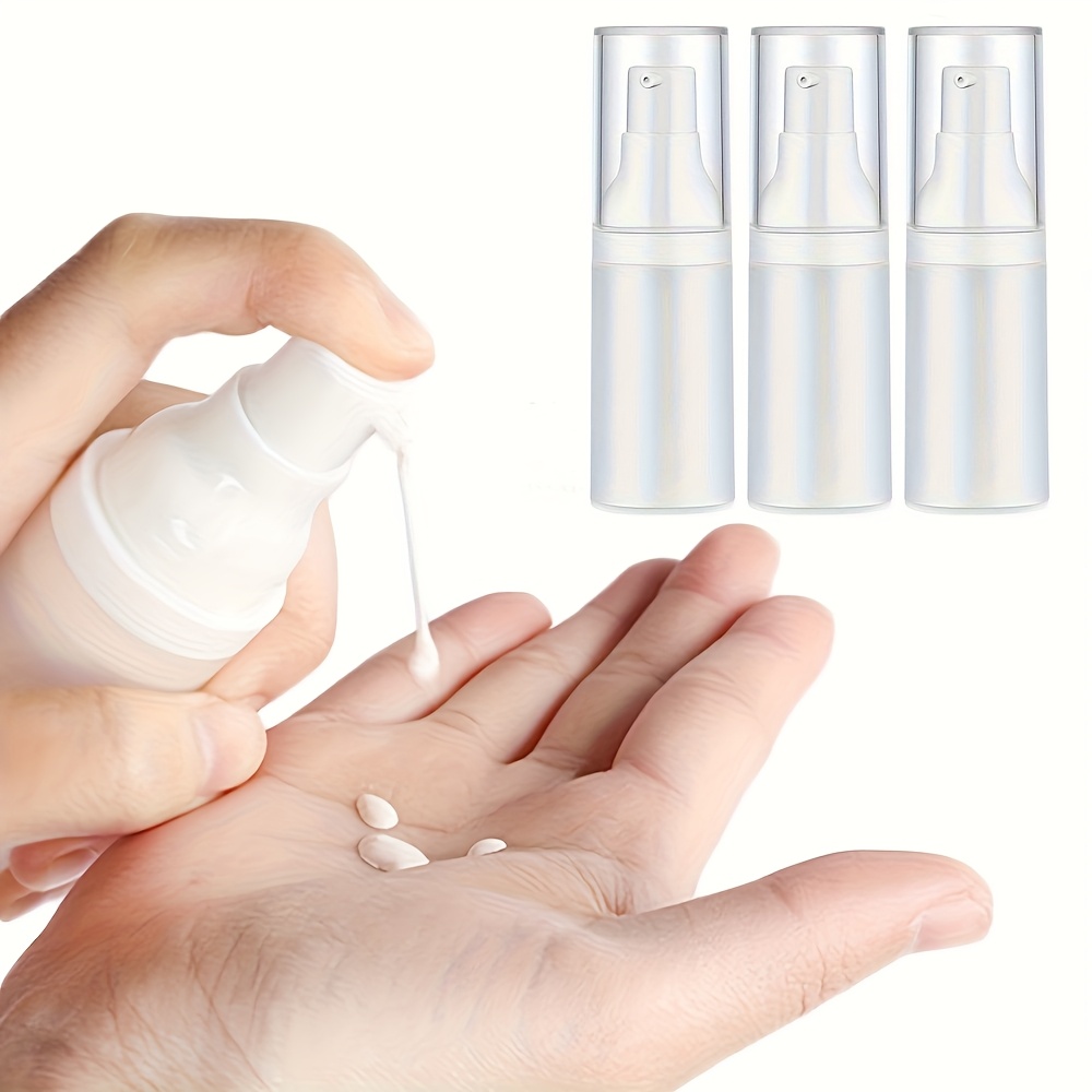 TEMU 3pcs 20ml Vacuum Bottle Reusable Dispenser, Easy To Carry And Fill Of Matt Lotion, Suitable For Travel