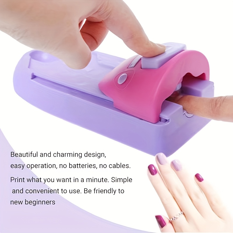 

Easy-to-use Nail Art Printer - Diy Stamping Tool For , Dates, Travel & Parties - Odorless, No Polish Needed