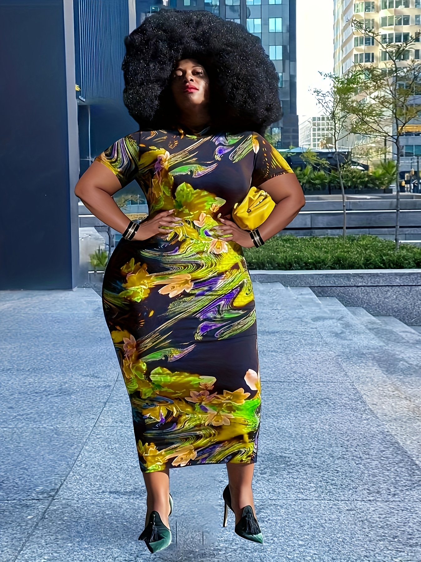 bodycon plus size floral dress Plus Size Floral Print Bodycon Dress Off Shoulder Short Sleeve | You + All  | Shop Online