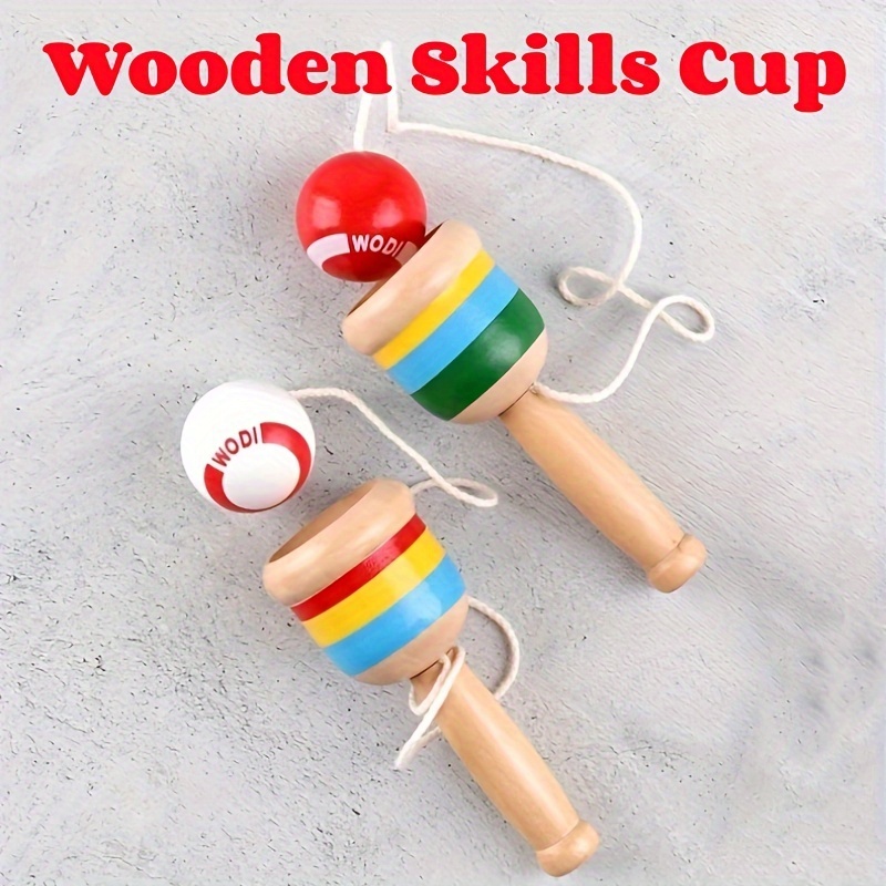 

Traditional Wooden Skills Cup - , Enhances Reaction , Parties, Halloween & Christmas Decor