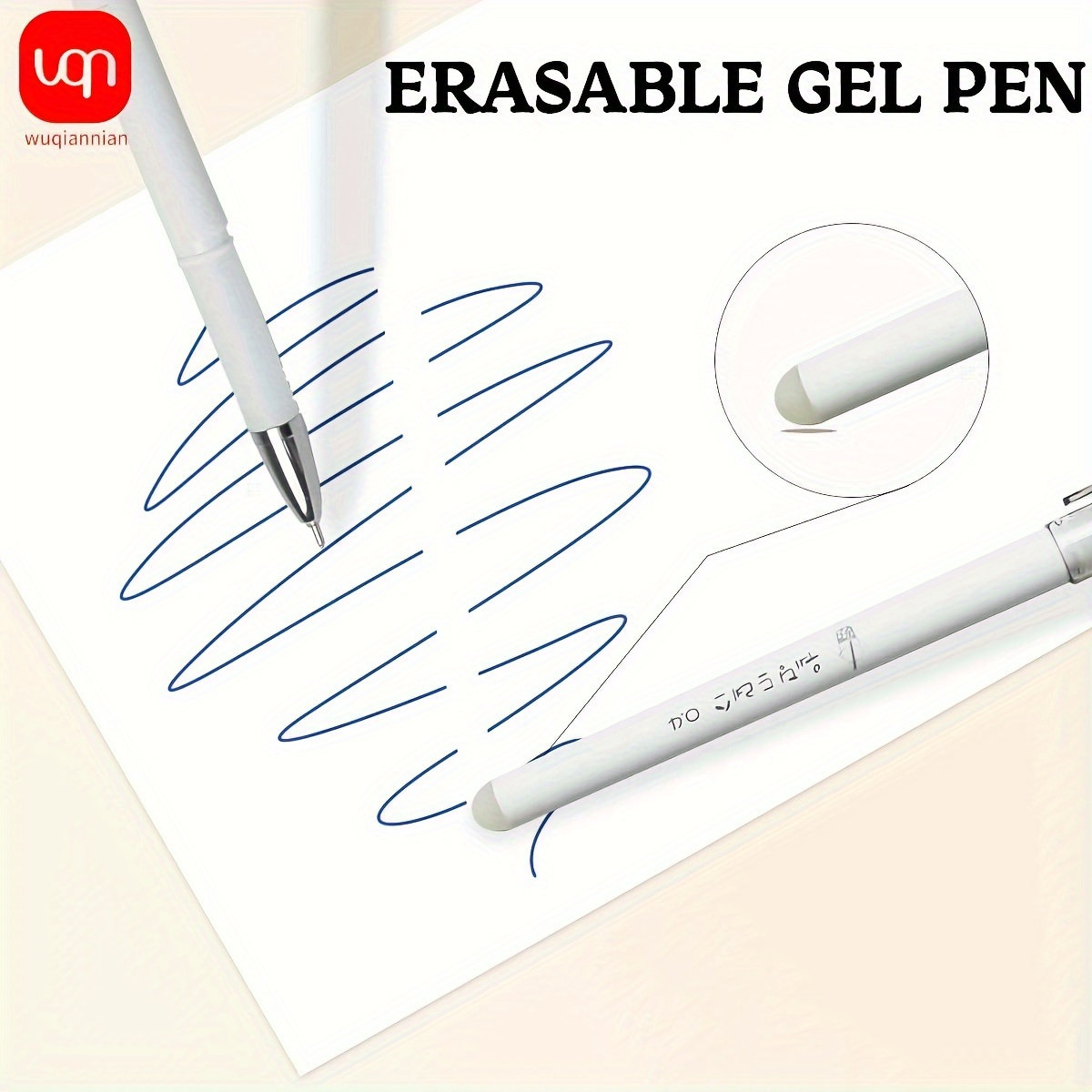 

Wqn 3/6/12pcs Erasable Pen 0.4mm Rod Japanese - To And Correct - Suitable For Office Supplies In