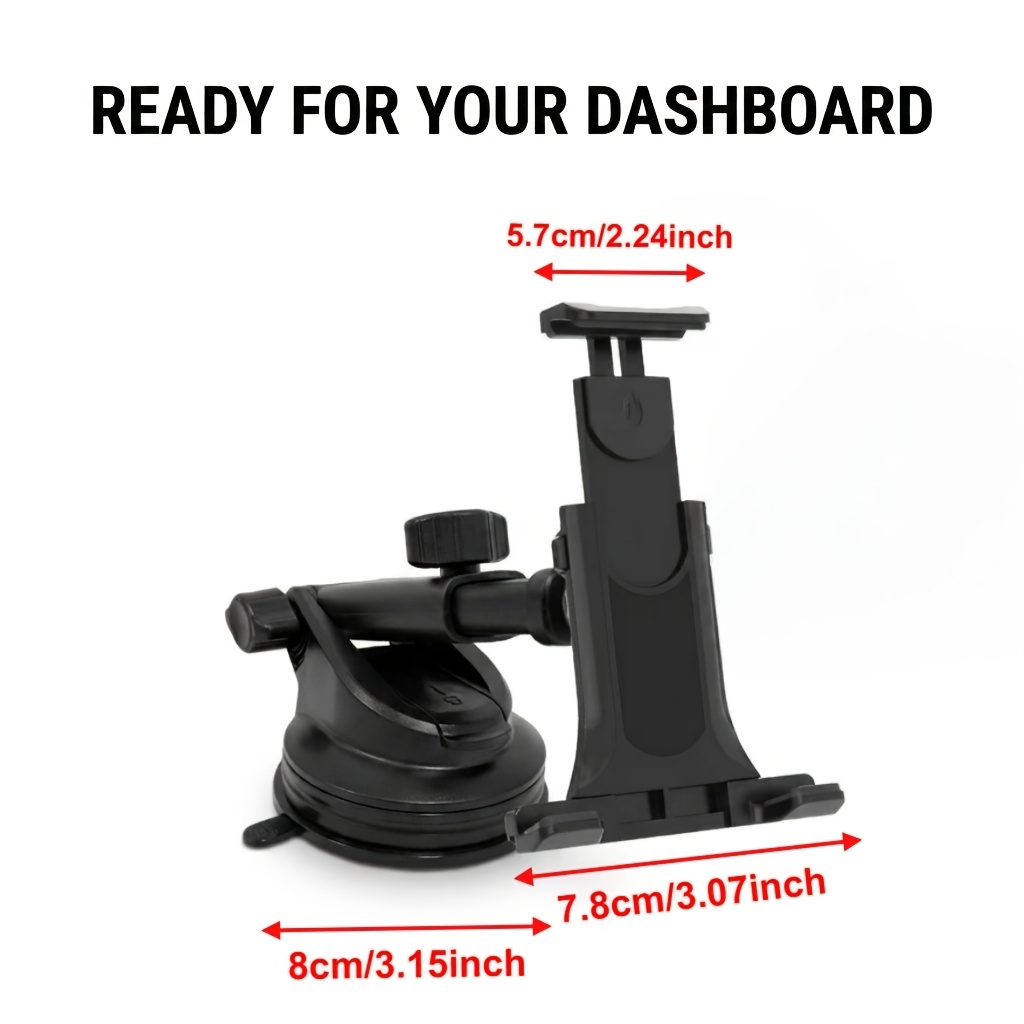 soporte para tablet y teléfono para tablero de coche con base de   fuerte, brazo telescópico extensible, rotación de  , abrazadera ajustable, soporte universal para tablet y teléfono móvil para camión, suv y  