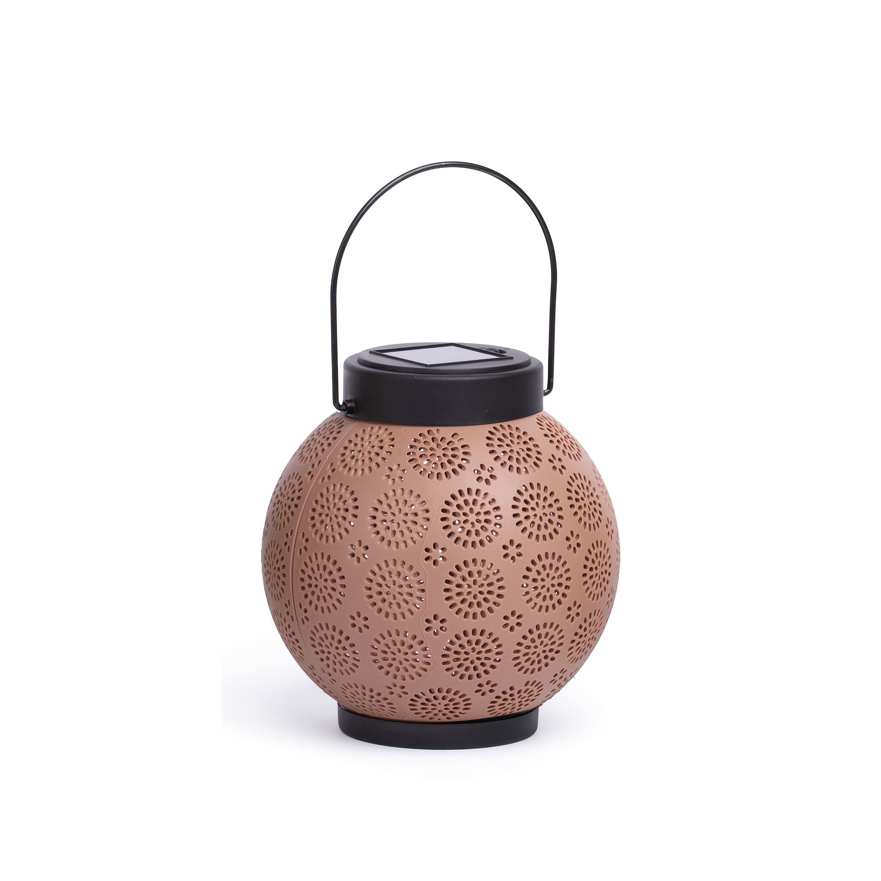 Ip44 Solar Light, Outdoor Lighting Brick Red Polka Dot Projection Lantern, Outdoor Camping Hanging Lighting, Garden Courtyard Landscape Decoration Light, Holiday Gift For